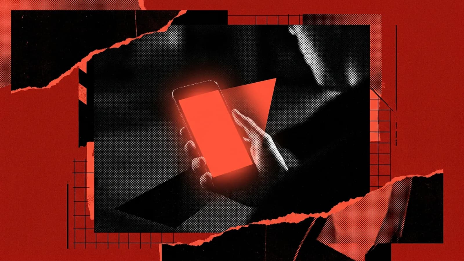 Смартфон со светящимся экраном в темноте — импульсивные покупки в выписке ночью