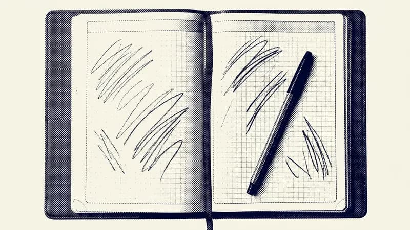 Открытый ежедневник с ручкой на столе — как вести учёт расходов и не забросить